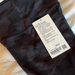 Lululemon Align high rise camo leggings 25” NWT camo deep coal multi